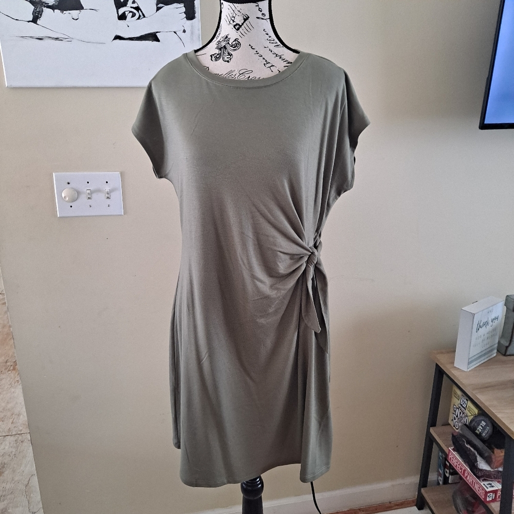 Cable & Gauge Olive Knit Dress